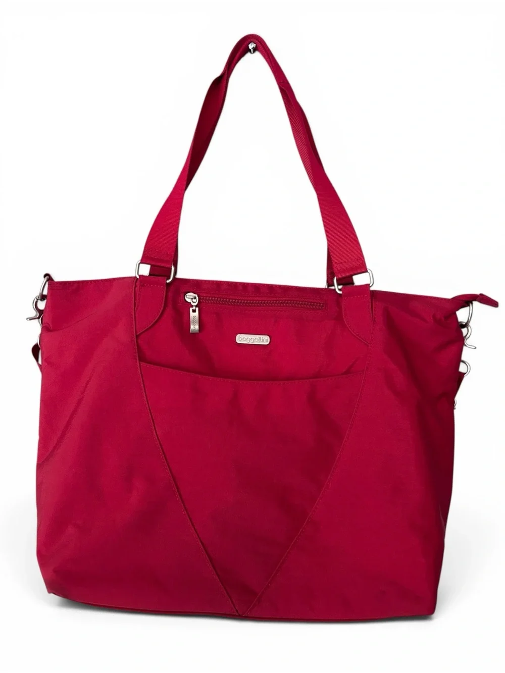 Baggallini Red Laptop Briefcase Travel Bag Shoulder Strap Double Handles